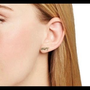 Say Yes Kate Spade “Mrs” earrings.